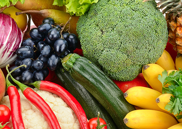 assortment of fresh vegetables and fruits