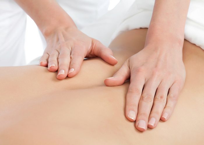 lumbar massage for extreme period pain relief