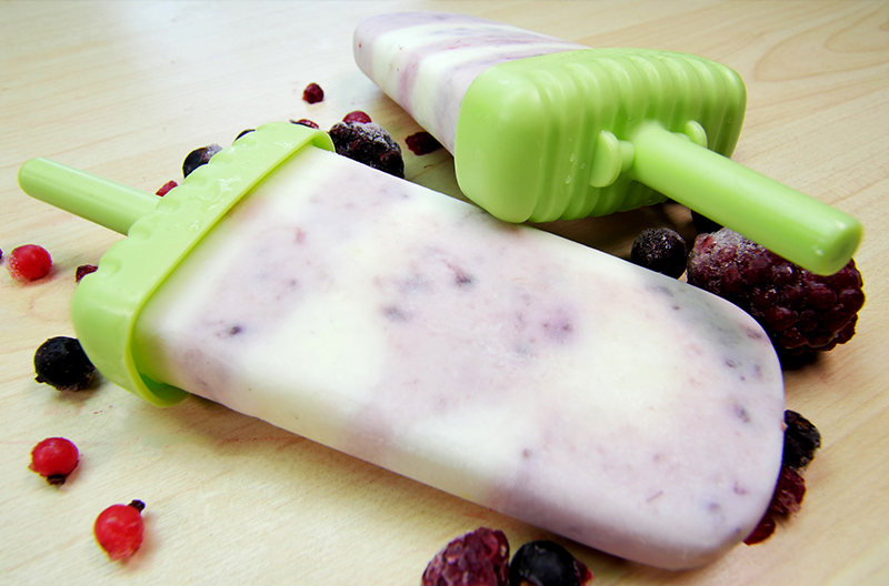 Close-up of a healthy popsicle recipe