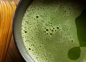 a cup of fresh matcha green tea