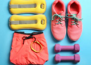 flatlay of workout gear for women