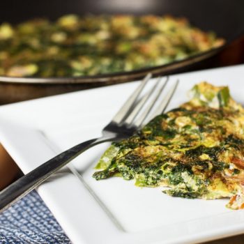 Low calorie egg white frittata for post-workout meal