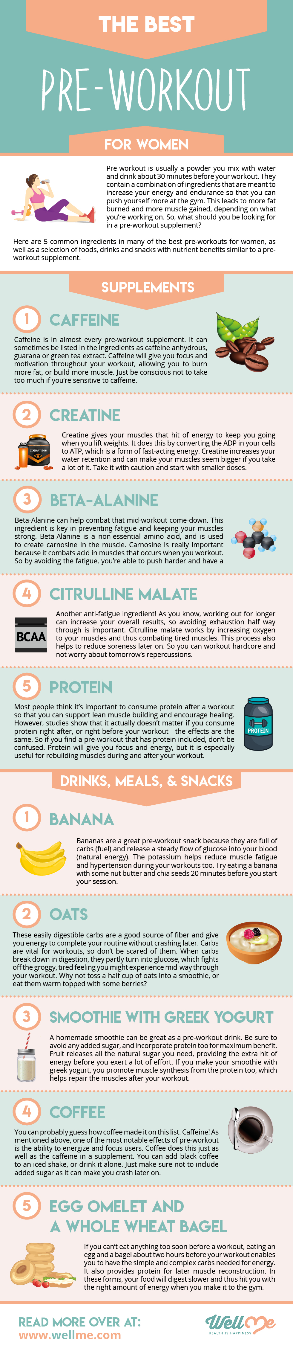The Best Pre-Workout For Women Infographic