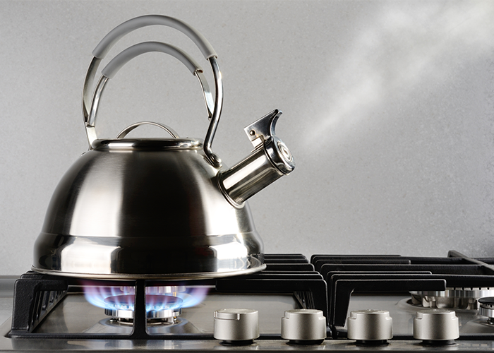 Kettle boiling on a stove