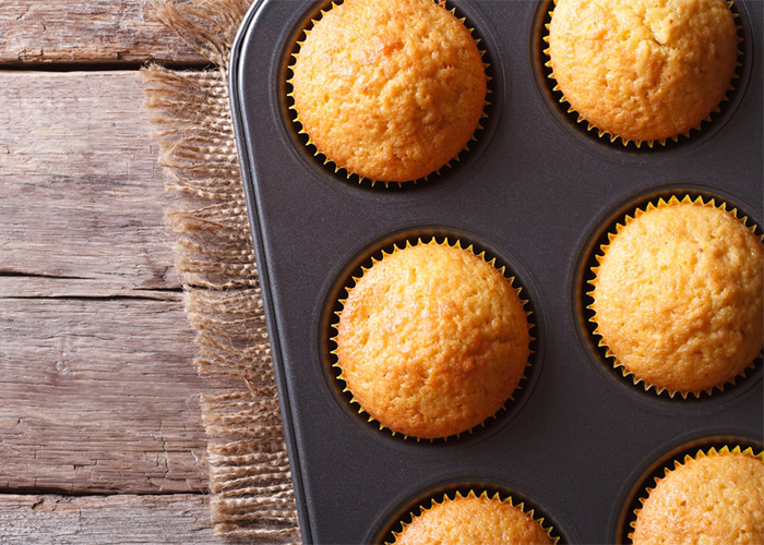 Freshly baked Keto pumpkin muffins