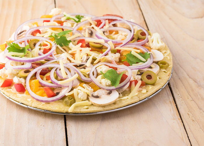 Keto Breakfast Pizza recipe with cauliflower base