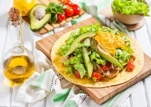 paleo-tortilla-with-chicken-lettuce-tomato-and-avocado